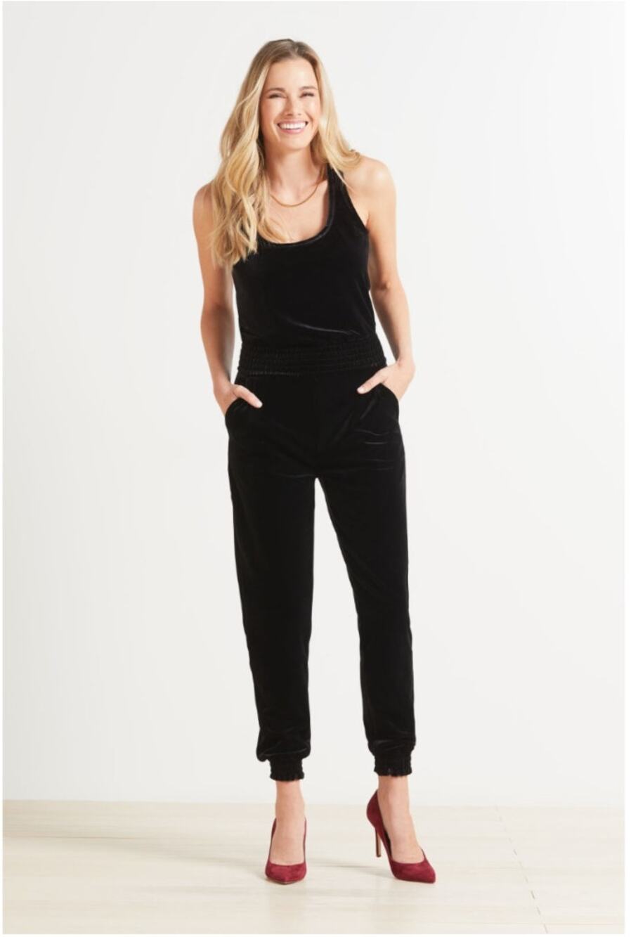 COMMANDO NWT Velvet Jumpsuit in Black // L